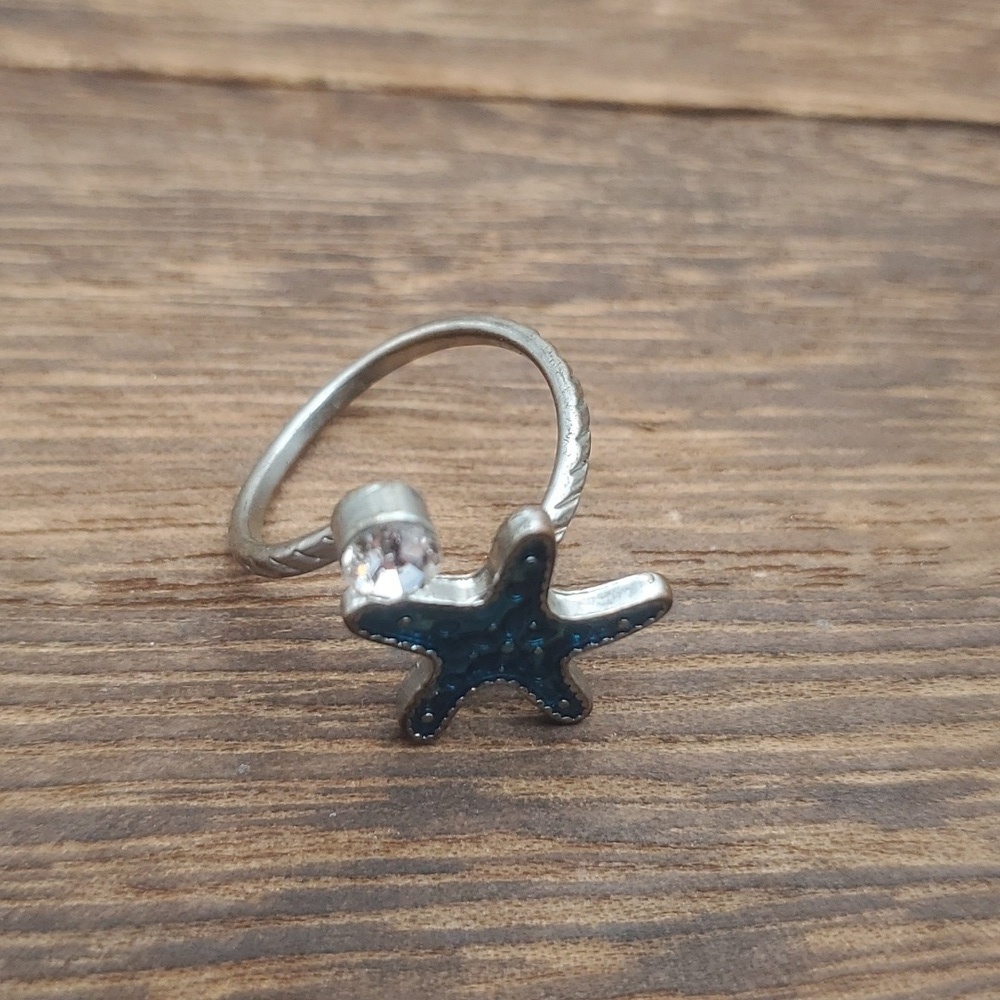 Sterling starfish adjustable ring R415 - Picture 3 of 4